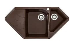 Кухонна мийка Adamant SPIRIT mokko 1000x500x225 мм, кутова з крилом 100 см