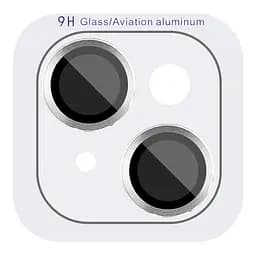 Захисне скло Metal Classic на камеру (у упак.) для Apple iPhone 15 (6.1) / 15 Plus (6.7) Срібний / Silver