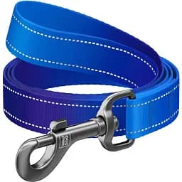 Повідець для собак нейлоновий Waudog Nylon Mono світловідбивний S 1.5х122 см синій