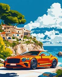 Набір для розпису по номерах Розкішний пейзаж, Ideyka, 40x50 см, КНО2906