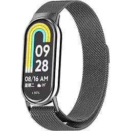 Ремінець для фітнес-браслета Boorui для Xiaomi Mi Band 8 і 9 міланська петля сірий