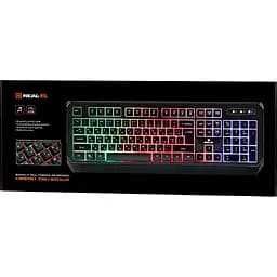 Клавіатура REAL-EL Comfort 7001 Backlit Black (EL123100035) [128770] - мініатюра 9