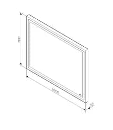 Дзеркало AM.PM Gem 100 см з LED- підсвічуванням (M91AMOX1001WG38) - мініатюра 6