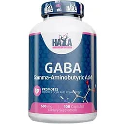 Гамма-аміномасляна Gaba Haya Labs 500 мг 100 капсул (820198)