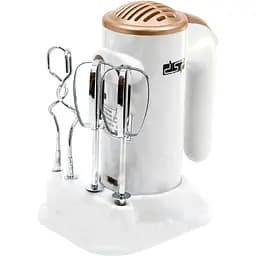 Міксер ручний DSP КМ-2021, 200W 5 швидкостей із двома насадками для приготування сумішей різної в'язкості біло-бронзовий (КМ 2021_536)