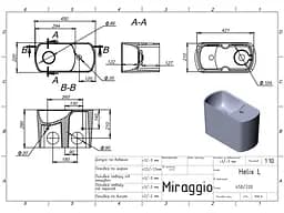 Умивальник Miraggio Helix L глянцевий 0001606, Білий - мініатюра 8