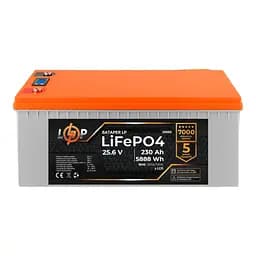 Акумулятор LP LiFePO4 для ДБЖ LCD 24V (25,6V) - 230 Ah (5888Wh) (BMS 200A/100A) пластик