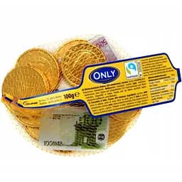 Шоколад молочний Only Банкноти та золоті монети 100 г 
