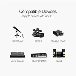 Мікрофонний кабель UGREEN AV130 подовжувач XLR Male to Female Microphone Cable 2 м Black (20710) - мініатюра 6