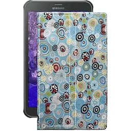 Чехол StatusCASE из экокожи для планшета Samsung Galaxy Tab Active 8.0 (T365) Круги-цветные