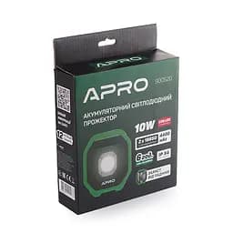 Прожектор світлодіодний Apro акумуляторний 10 Вт Li-ion 3,7V 4400 mAh 30412 - мініатюра 10