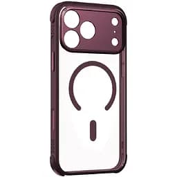Чохол iPhone 17 Pro Max Momax CaseForm Air Magnetic Case with MagSafe - Прозорий, Bordeaux Red (MAAP25XLR)