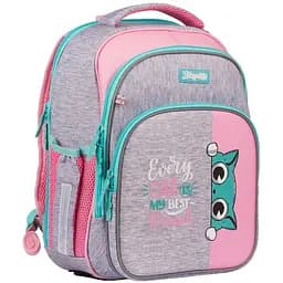 Школьный рюкзак 1Вересня S-106 Best Friend розовый/серый