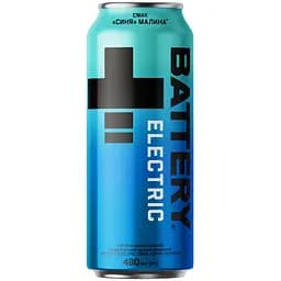 Напиток энергетический безалкогольный сильногазированный Battery Electric Синяя малина ж/б 480 мл
