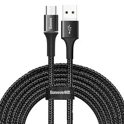 Кабель Baseus Halo Data Cable USB to MicroUSB Cable 3A 3m CAMGH-E01 Black