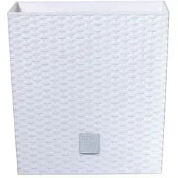 Горщик для квiтiв Prosperplast Rato квадратний низький, з вкладишем 2 в 1, 225 мм, бiлий (70893-449)