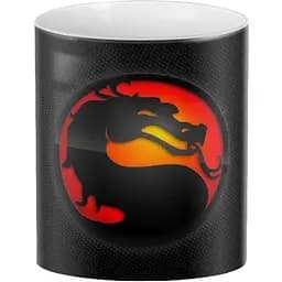 Кружка GeekLand Mortal Kombat Мортал Комбат емблема чорний фон MK.02.49