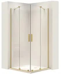 Душова кабіна Rea Montana 90x90 brashed gold REA-K6636, Універсальна, прозорий, золотий