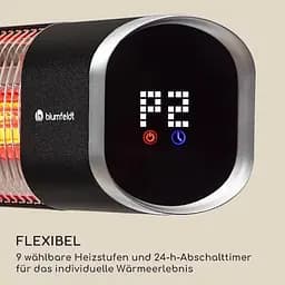 Інфрачервоний обігрівач Blumfeldt Dark Wave Stand 2000 Вт до 40 м² (10037729) - мініатюра 5