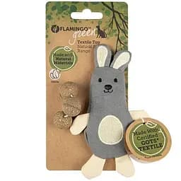 Flamingo Natural Fun Rabbit фламинго кролик экологичная игрушка с кошачьей мятой для котов 9.5х1х14 см