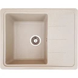 Гранітна кухонна мийка Romzha Patrat 62 Bezhvy (402) з крилом