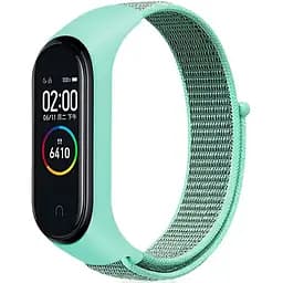 Ремешок на липучке для фитнес-браслета Universal Nylon Xiaomi Mi Band 7/6/5/4/3 Turquoise