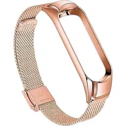 Ремешок BeCover Metal для Xiaomi Mi Smart Band 5 / Mi Smart Band 6 Rose Gold (705149)