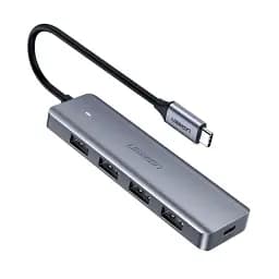 USB-хаб UGREEN CM219 4-in-1 USB Type-C to 4xUSB 3.0 HUB Space Gray