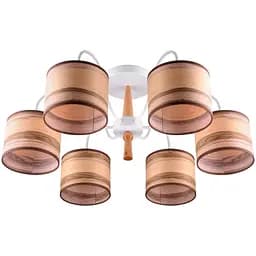 Люстра стельова Brille з абажуром E14 40W WH (BKL-639C/6)