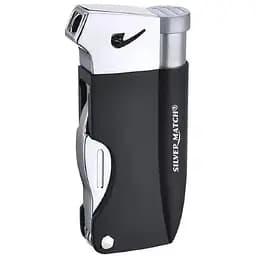 Запальничка люлькова Silver Match Budapest Black