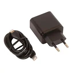 Зарядний пристрій комплект Hoco N35 2 виходи USB-C 45 W з кабелем C to iPhone black - мініатюра 2