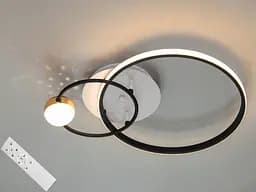 Люстра стельова LED Diasha MX2986-2A WH+BK, 35Вт, білий+чорний, діаметр 39 см, для коридору, спальні, кухні