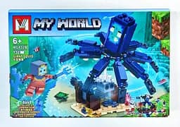 Конструктор 4 в 1 My World MG832B Minecraft ігровий набір Гігантський кальмар Giant Squid 132 деталі