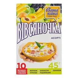 Каша вівсяна Ваша каша Вівсяночка Асорті 450 г (10 шт. х 45 г) - мініатюра 2