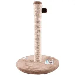 Дряпка Пухнастики стовпчик на круглій підставці оливкова (М-4)