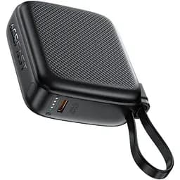 УМБ Acefast 10000mAh 20W PD,QC3.0 USB-C In/Out with build Type-C cable, M15 Black - мініатюра 5