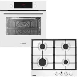 Комплект Hansa духовка електрична + емальована газова поверхня білий