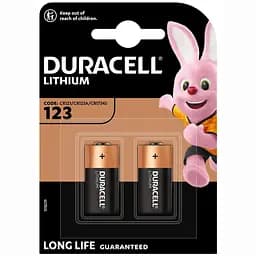 Літієві батарейки Duracell Lithium 3V CR123/CR123A/CR17345, 2 шт. (5000785)