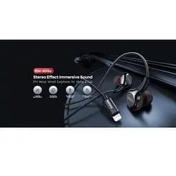 Навушники Remax RM-655i Lightning Metal Wired Earphone for Music & Call чорні - мініатюра 5
