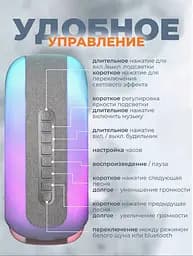 Бездротова розумна колонка нічник Равлик Conch Music Light 4 в 1 портативний RGB світильник з Bluetooth - мініатюра 7
