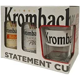 Подарунковий набір пива Krombacher Limited Edition 0.5 л х 5 шт. + келих