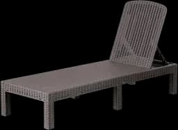 Складаний шезлонг садовий Коричневий