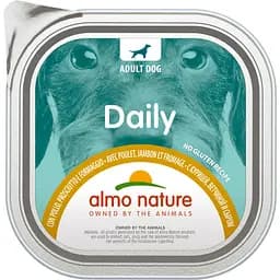 Влажный корм для собак Almo Nature Daily Dog курица, ветчина и сыр 300 г