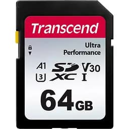 Карта памяти Transcend 64GB SD C10 UHS-I U3 R160/W50MB/s 4K (TS64GSDC340S)