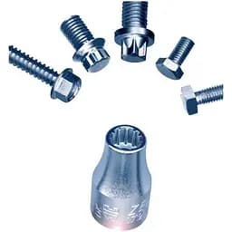 Набір головок торцевих Wurth Multi з тріскачкою 1/4" 23 шт. Zebra (096511 23) - мініатюра 5