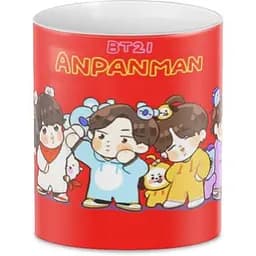 Кухоль GeekLand Bangtan Boys BTS чекаю тебе Анпанман BTS.02.15 330 мл білий