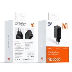 Блок живлення зарядне McDodo 67W 2C+1A GAN 5 Mini Pro Fast Charger CH-1541 чорне - мініатюра 2