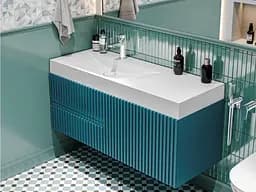 Умивальник Miraggio VIOLA 1200 L (0002660) Miramarble, Глянцевий, Накладний/Підвісний/Врізний, Білий - мініатюра 7