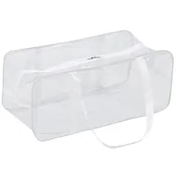 Прозрачная сумка в роддом размер XL 60 х 25 х 30 см (белая)