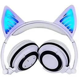 Бездротові навушники UFT Bluetooth M+ BL107 White з котячими вушками та підсвіткою - мініатюра 2